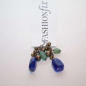 Saks Fifth Avenue Blue Stone Drop Earrings NWT